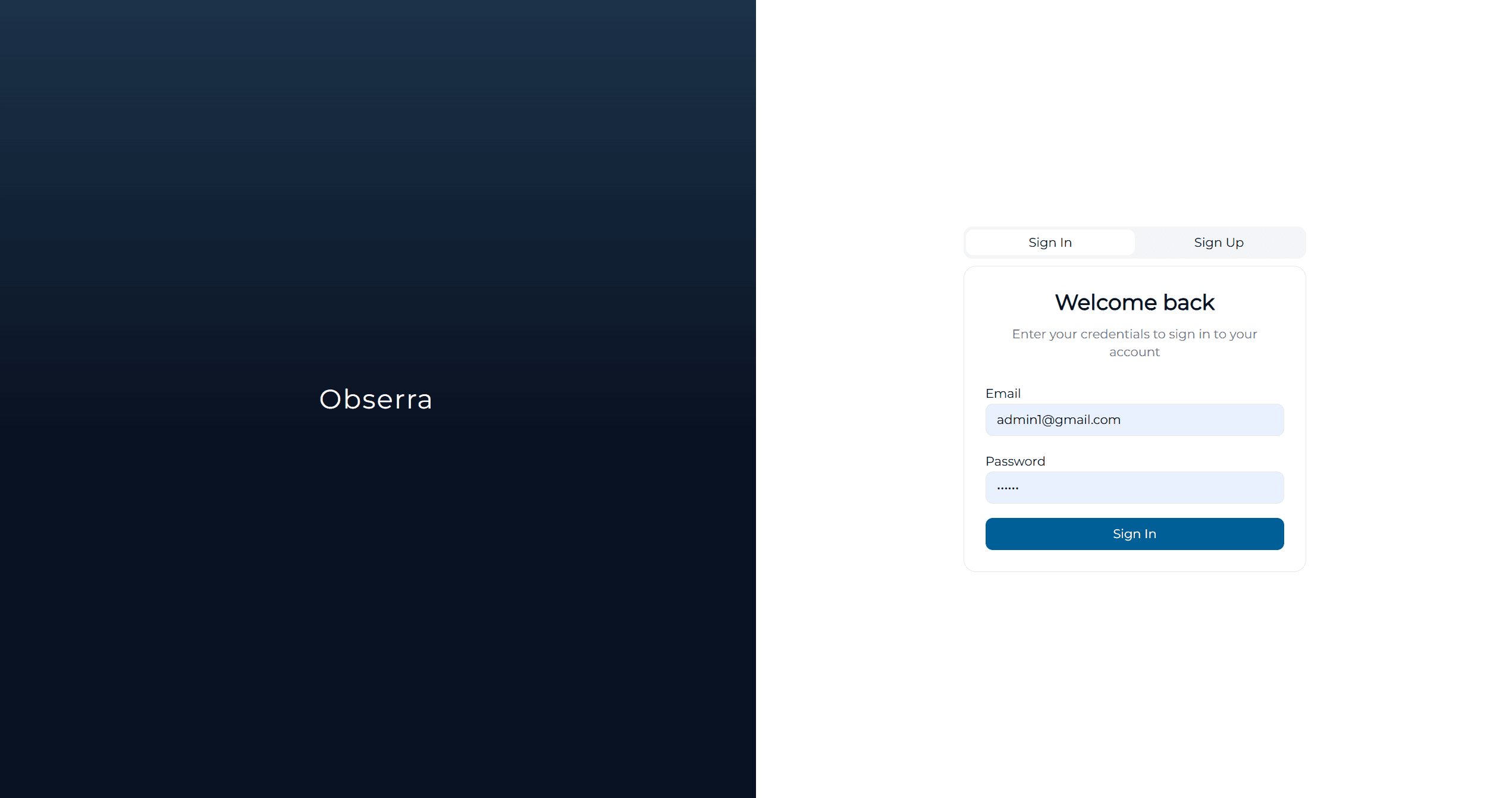 Obserra project preview