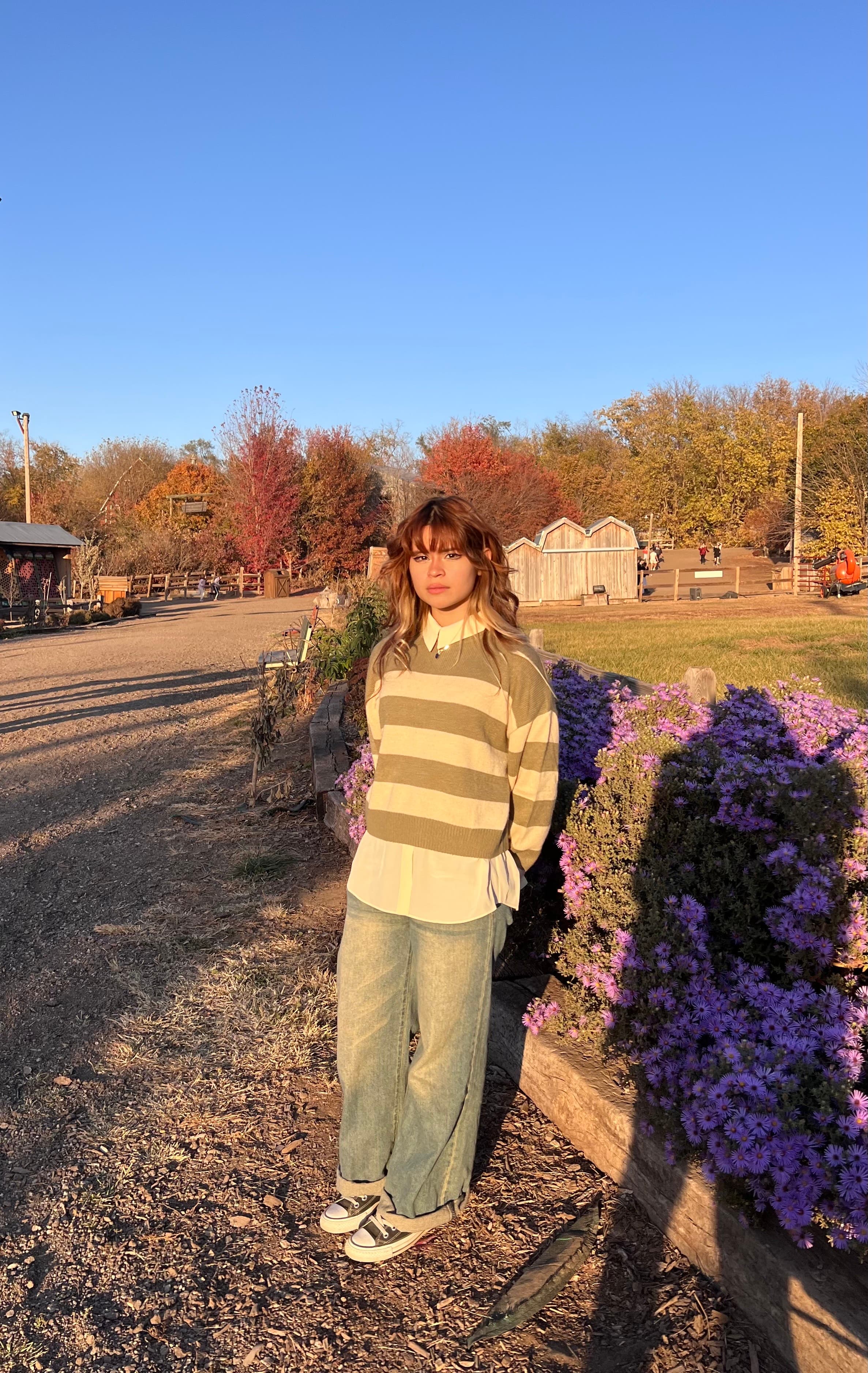 Katia walking outdoors